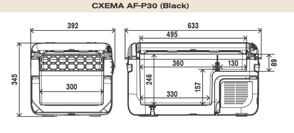 Компрессорный автохолодильник Meyvel AF-P30 (чёрный) 12/24V